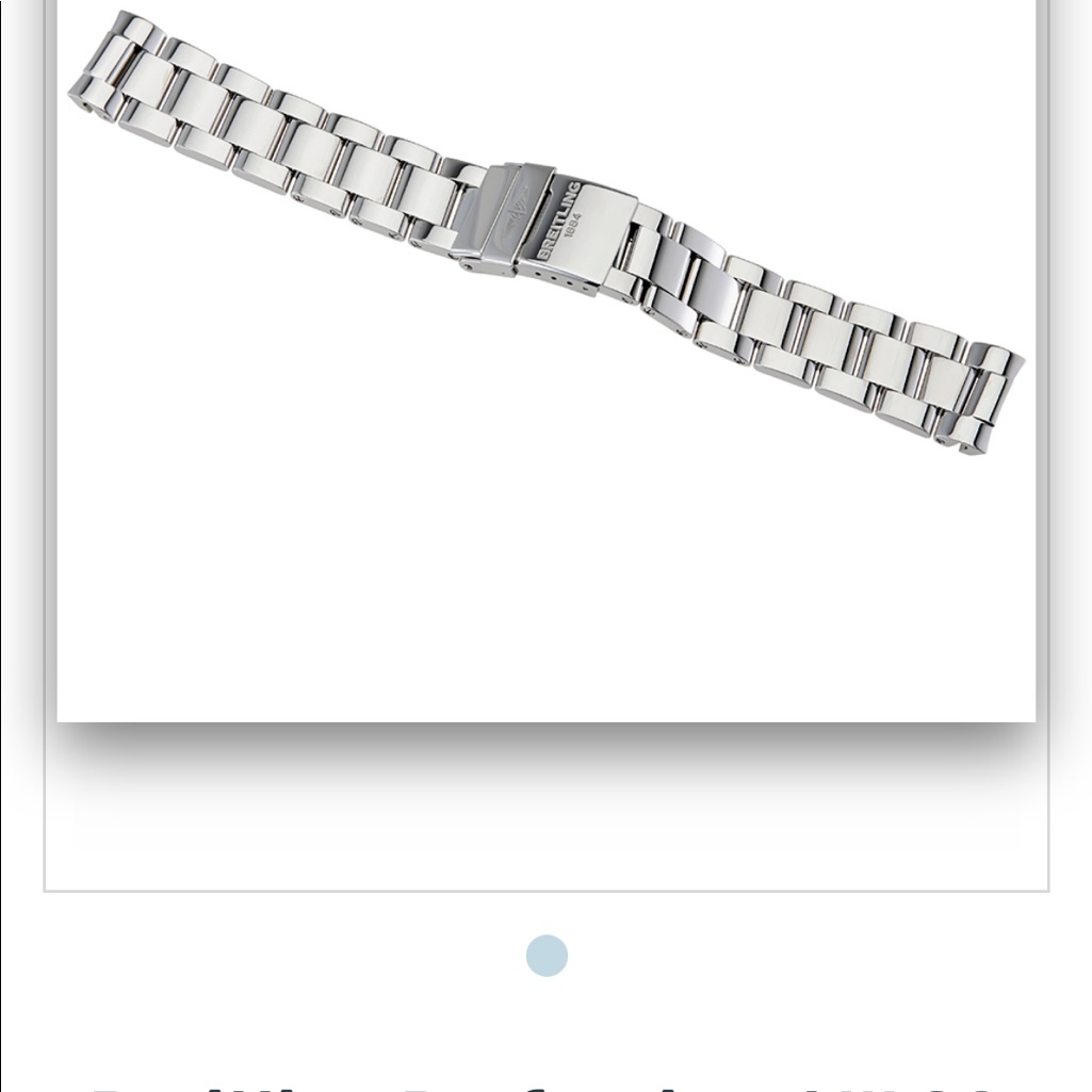 Silver Breitling Watch Band No Extra Links
